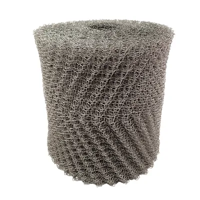 Ginning knitted wire mesh