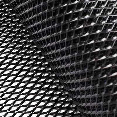 Car Grill Mesh 6x12mm Rhombic Hole Black