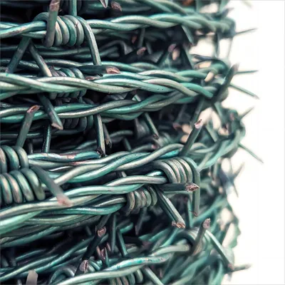 Green PVC Coated Barbed Wire