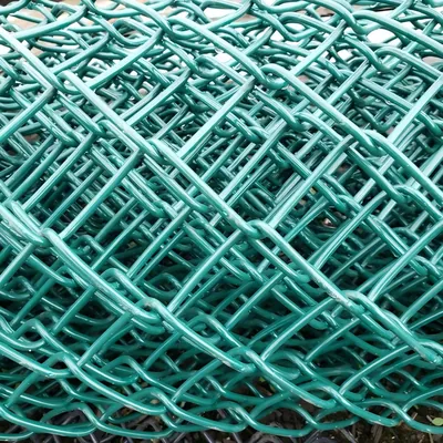 Green Vinyl Chain Link Fence Fabirc