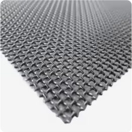 A sheet of woven stainless steel wire mesh
